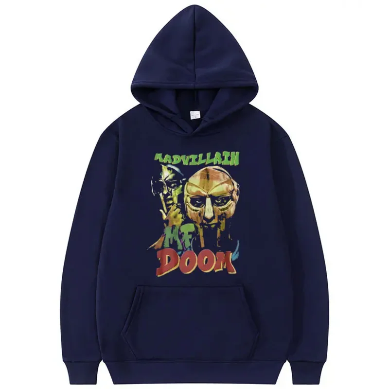 Rapper Mf Doom Madlib Madvillain Graphic Hoodie Male Casual Fleece Cotton Sweatshirt Men Women Hip Hop Vintage Oversized Hoodies