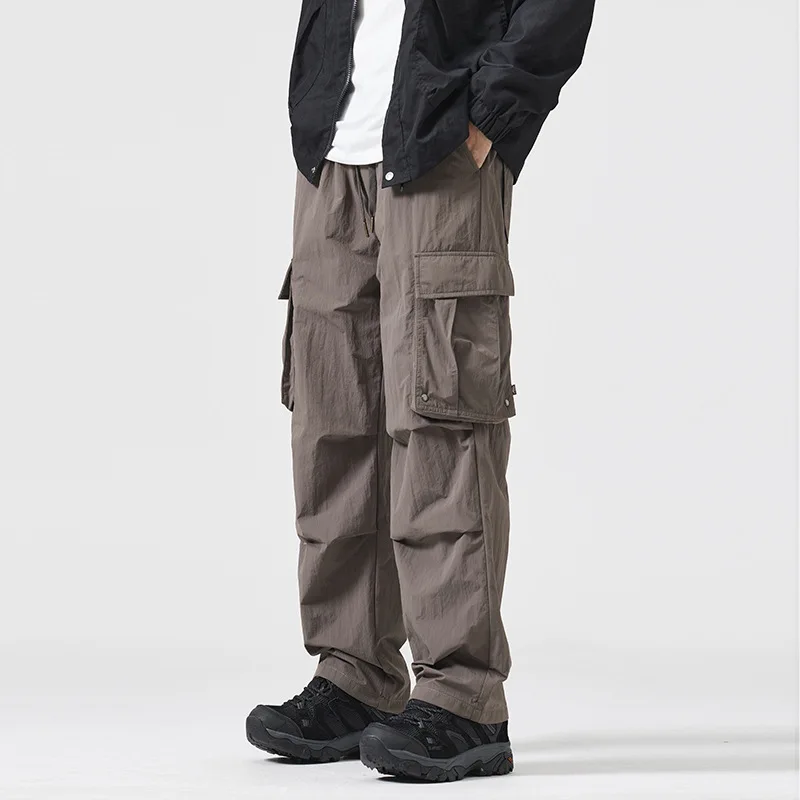 

Men's new autumn straight leg loose cargo pants multi-pocket casual pants