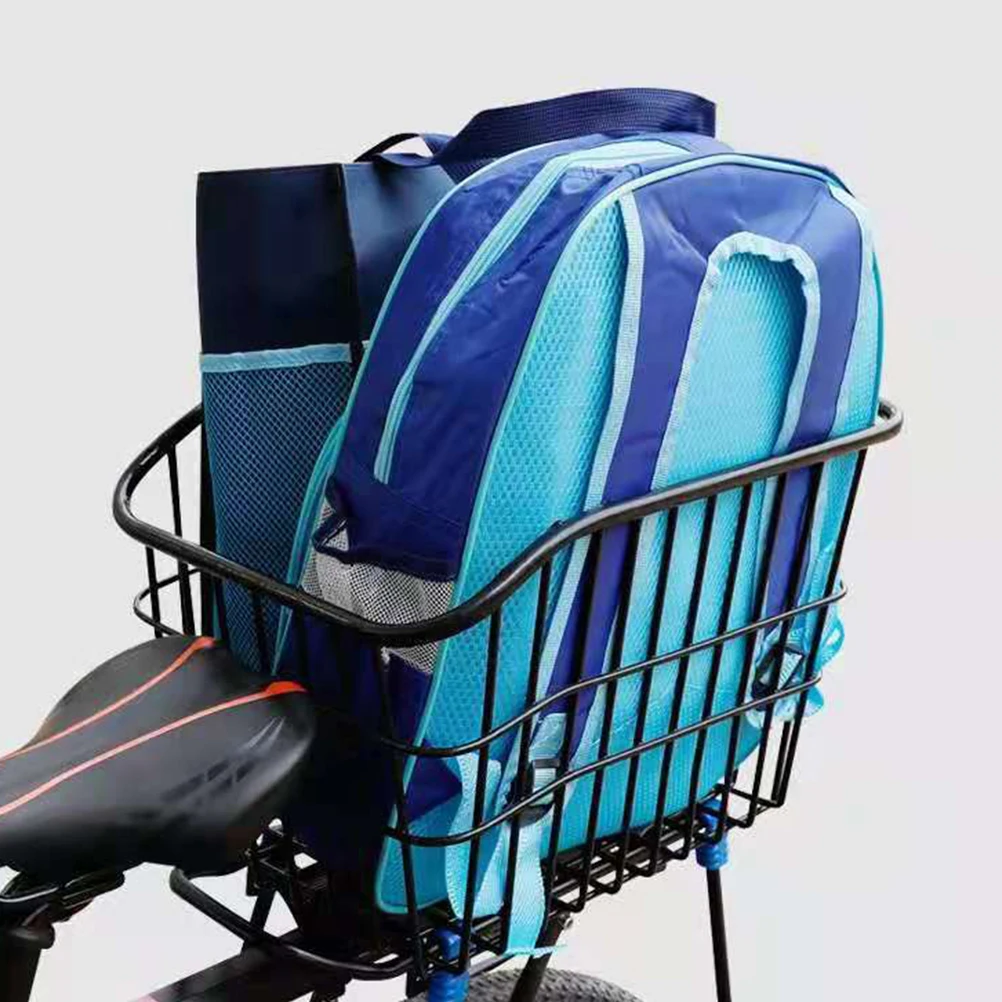 

Kisangel Metal Basket for Kids Sturdy Scooter Bag Foldable Bike Storage Children Magazine Holder Student Ride Decor