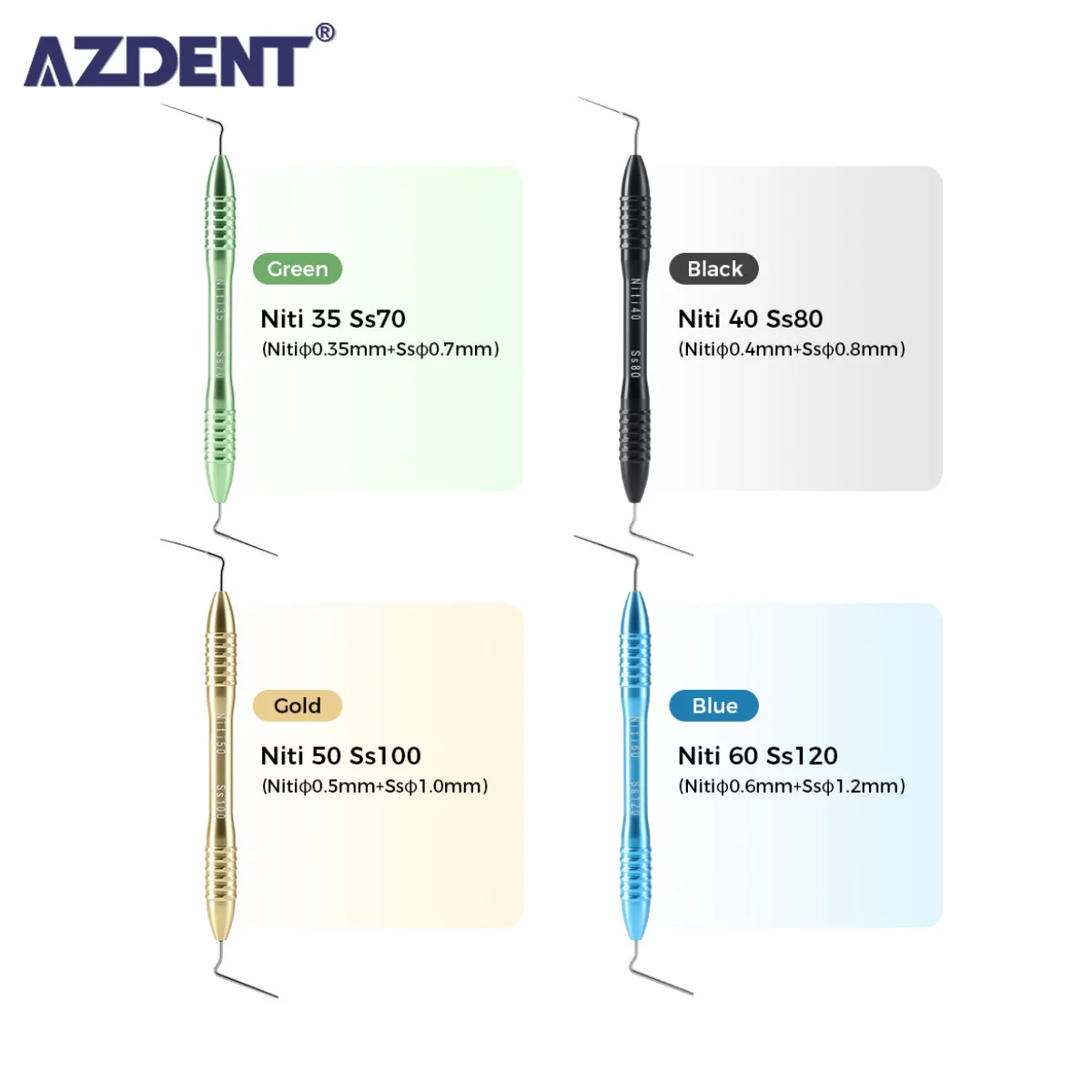 

Стоматологический эндодонтический ручной плагин AZDENT, 1 шт., четко идентифицировать гибкий наконечник NITI, устройство с вертикальным давлением, стоматологические инструменты