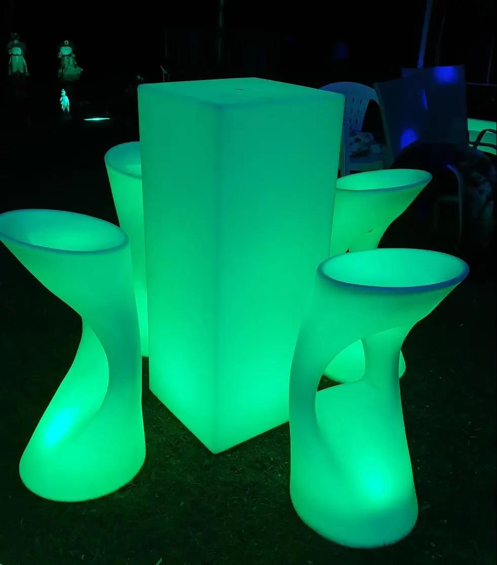 

16 Color High End Nightclub Led Light Lounge Furniture Bar Table Set Night Club