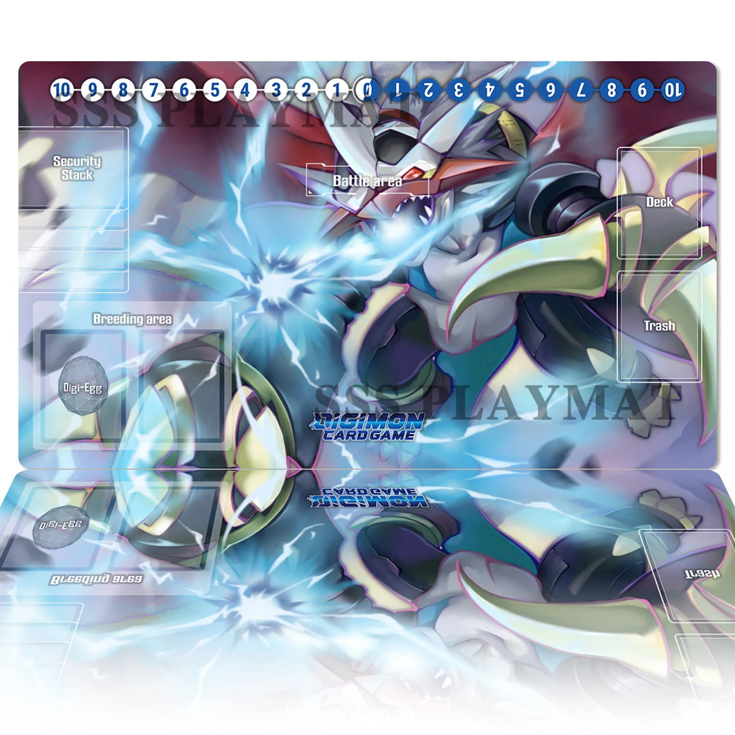 Digimon Imperialdramon Playmat DTCG CCG Duel Pad Trading Card Game Mat Board Game Mat Anti-slip Rubber Gaming Mouse Pad Free Bag