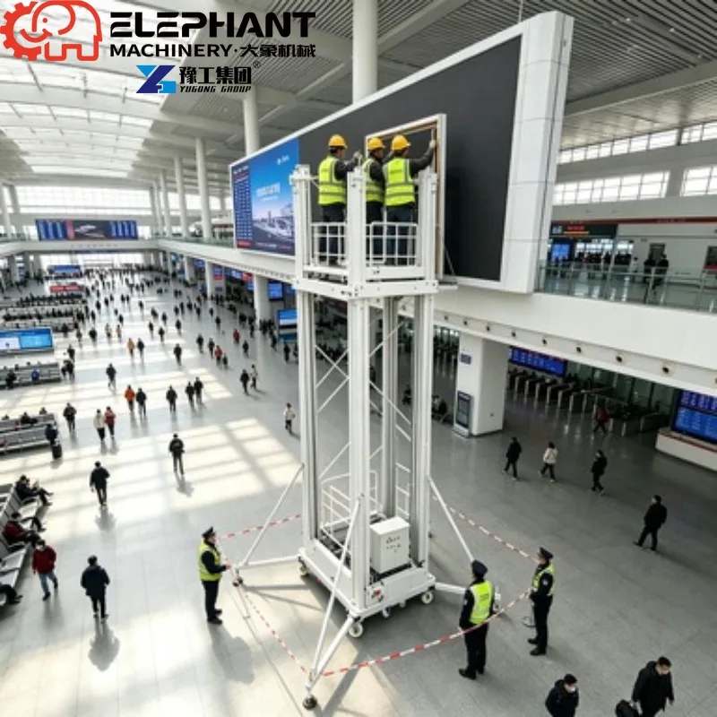 Remote Control Electric Scaffold Platform, 500kg Load Lifting Scaffolding For Building Construction