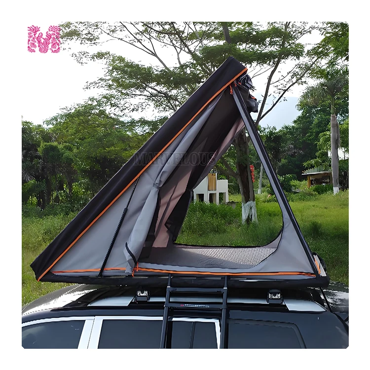 

Ultra Light 32kg 70LB Tent On Car Roof Top Rack Mounted Camping Vehicle Setup