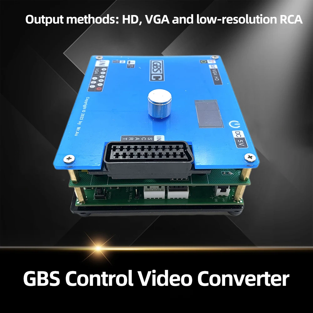 RGBS RCA/VGA To VGA/RCA Converter GBS Control Video Converter LCD Screen Arcade Game Supports 1080P for PlayStation2 Console