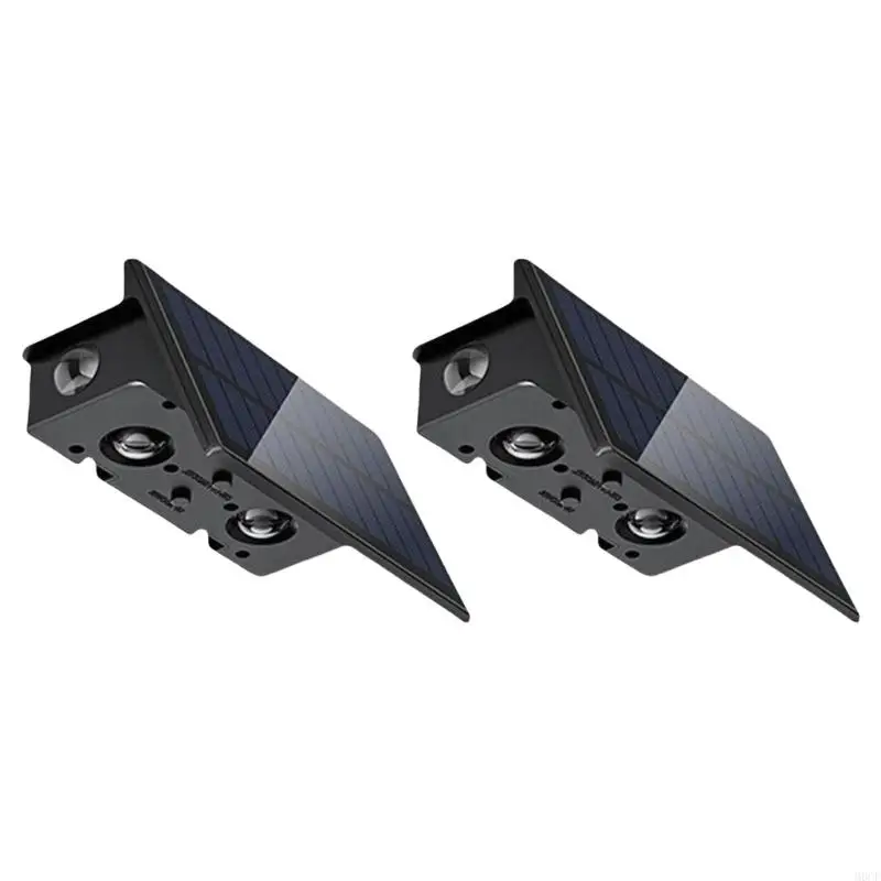 

M6CF 2/4pcs Солнечный забор легкий водонепроницаемый настенный двор настенный двор четыре стороны прожектором для балкона двора