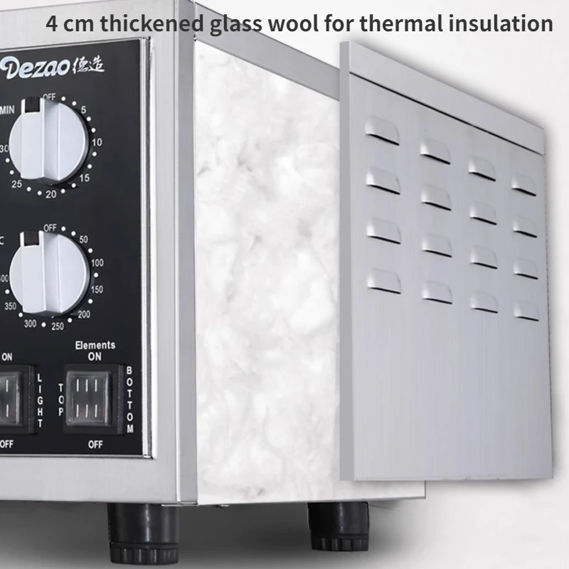 Horno eléctrico profesional para Pizza, máquina comercial de gran capacidad de 1 capa para hornear pasteles y huevos de Pizza de 12 pulgadas