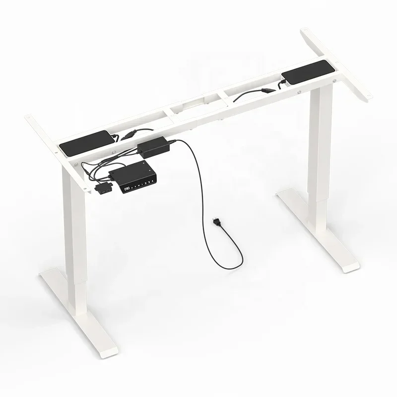 Ergonomic Dual Motor Electric Height Desk Sit Stand Desk Frame Modern Style Adjustable Intelligent Frame Office Lifting Shelf