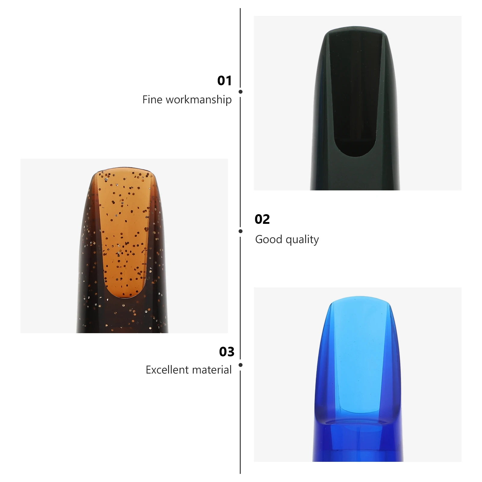 

3 Pcs Saxophone Mouthpiece Alto Accessory Small Parts Accessories Saxophones Mouthpieces Kit Tenor