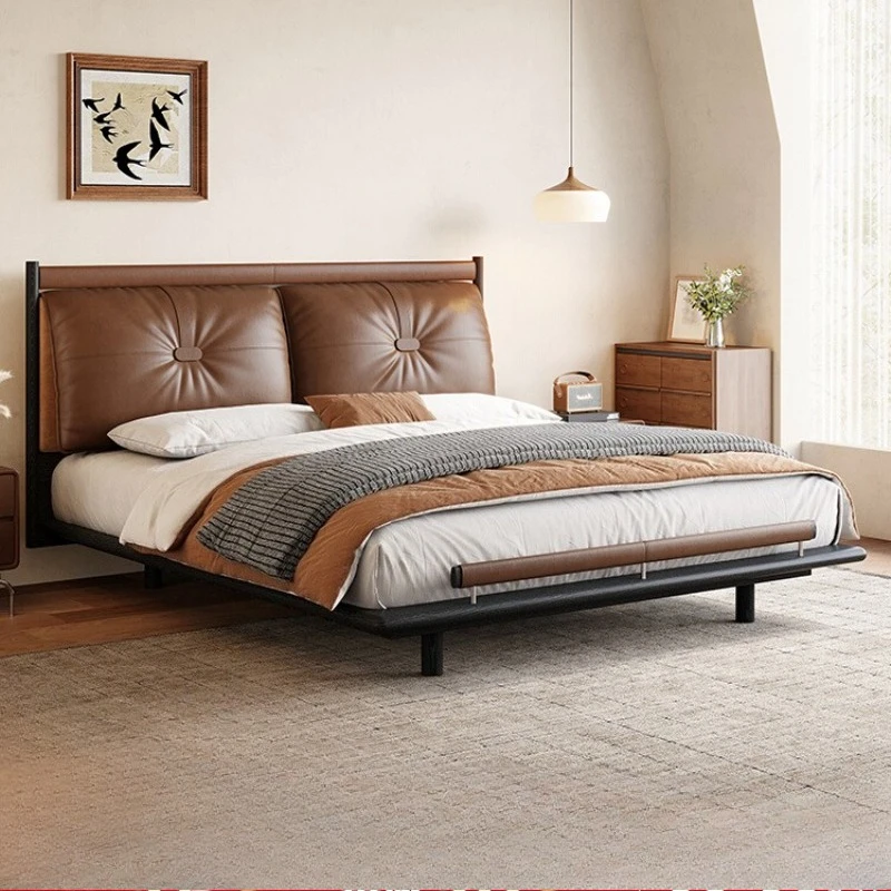 

Master bedroom double bed wooden soft pack king size frames 150x200cm bed headboard luxury twin cama casal bedroom furniture