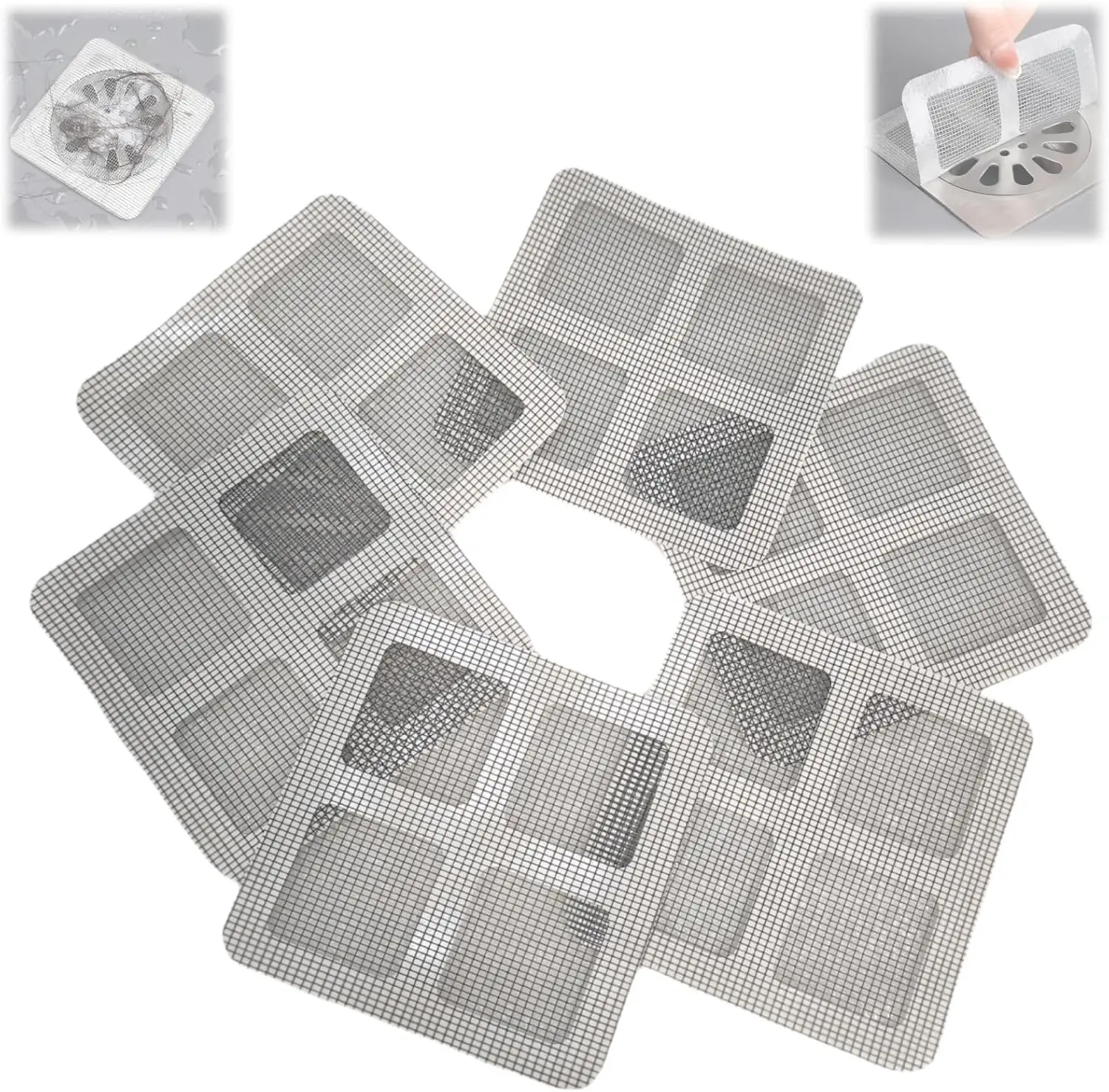 

Уловитель волос для слива душа, экран для слива душа для ванны, наклейки для слива душа, одноразовые сетчатые наклейки для ванной комнаты, K