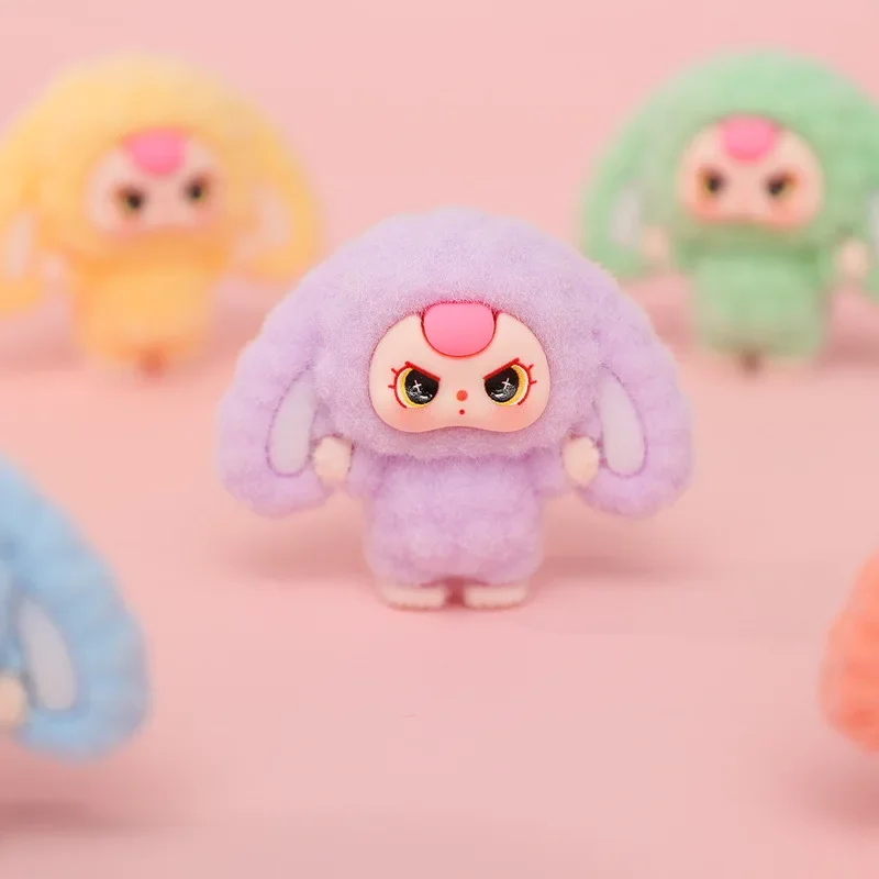 لطيف طفل ثلاثة سنوات من العمر كبير الأذن أرنب سلسلة لطيف الحبوب دمية Diy بها بنفسك موضة صندوق أعمى سطح المكتب زخرفة صغيرة المفاتيح الملحقات