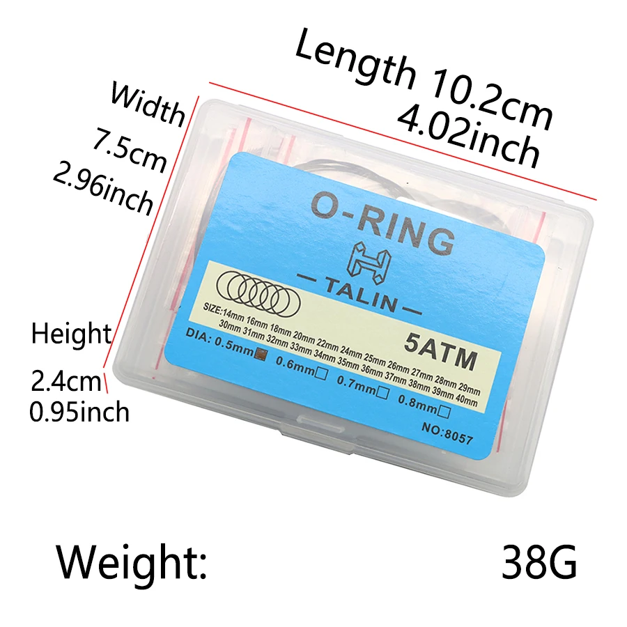 Детали часов, задняя крышка часов, водонепроницаемое кольцо, уплотнительное кольцо, нижнее скрытое кольцо, эластичное резиновое кольцо в штучной упаковке 0,5.