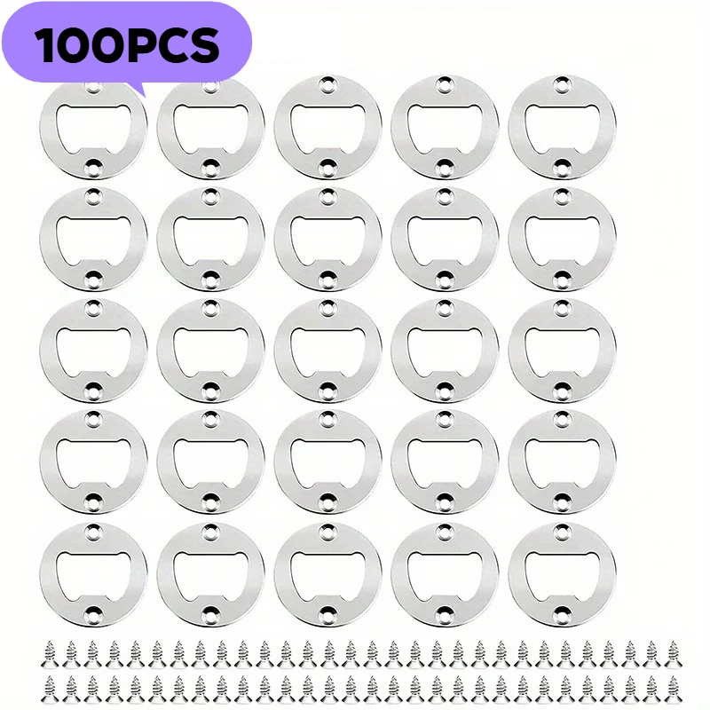100pcs DIY Bottle Opener Insert Kits for Wooden Handmade Beer Bottle Opener Insert Hardware Parts Accessories for Resin Mold
