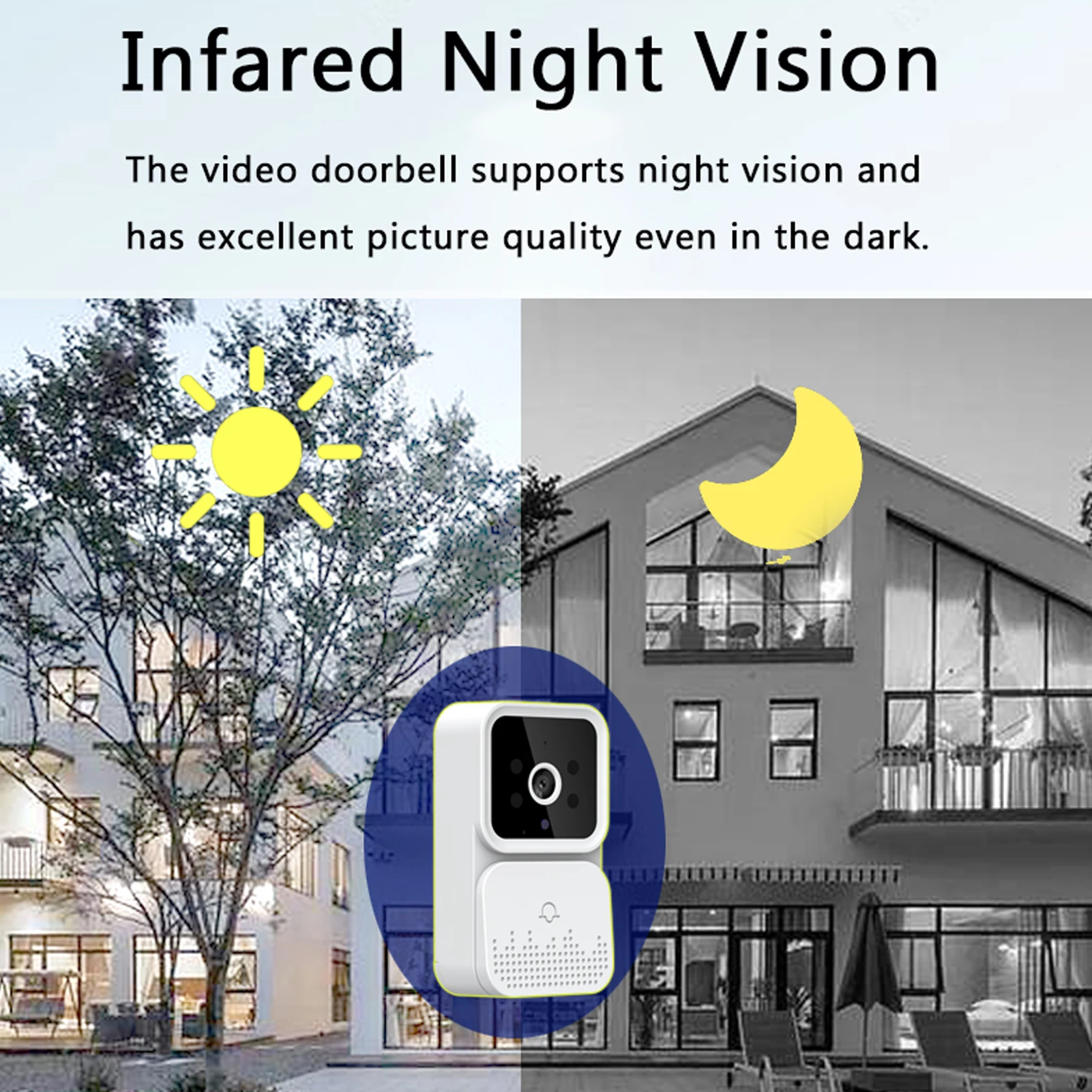 Smart Video Doorbel Draadloze Hd Camera Ir Alarm Beveiliging Deurbel Wi-Fi Intercom Voor Thuis Appartement App