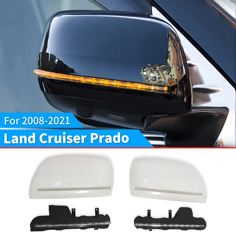 

For Toyota Land Cruiser Prado 150 200 2008 2023 With Sequential Turn Signal Light Side Mirror Cover Replacement External Parts