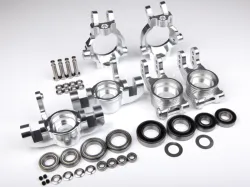 GTB Metal /15 RC Car LOSI 5ive T Truck Front Spindle Block Knuckles & Rear Wheel Hub and C Hub Set Upgrade Part