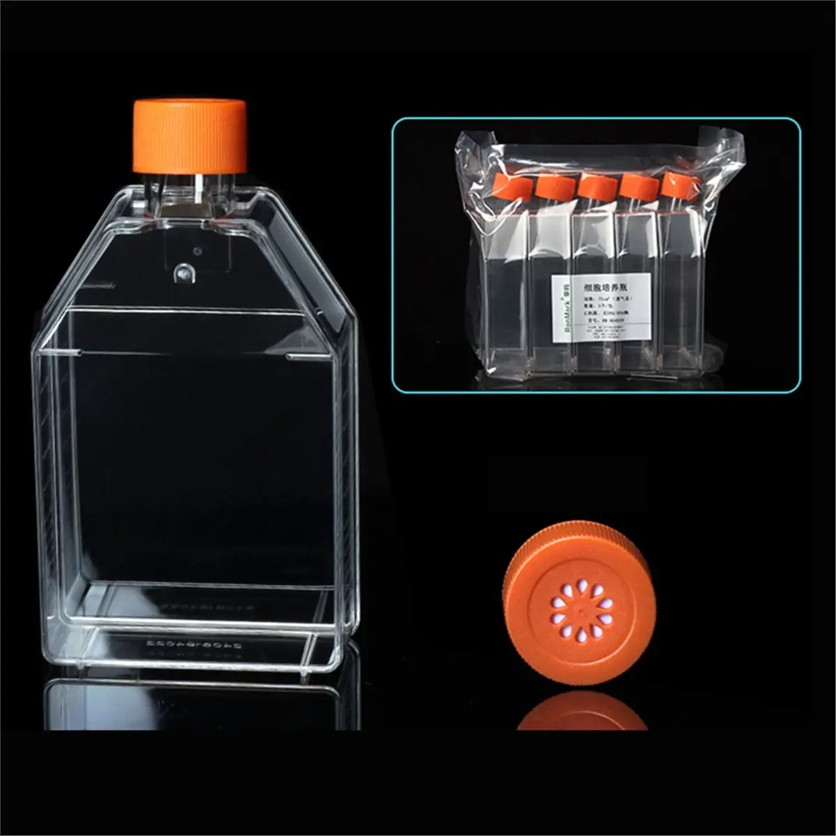 DT38 Tissue Culture Flask, Vented Cover, TC Treated, No Enzyme 25cm²