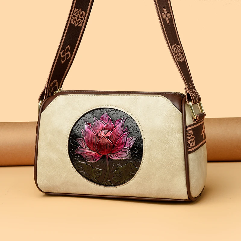 New Women's Faux Leather Wide shoulder strap Shoulder Bags Convertible Handbag Crossbody Purse with Detachable Strap Casual Bag