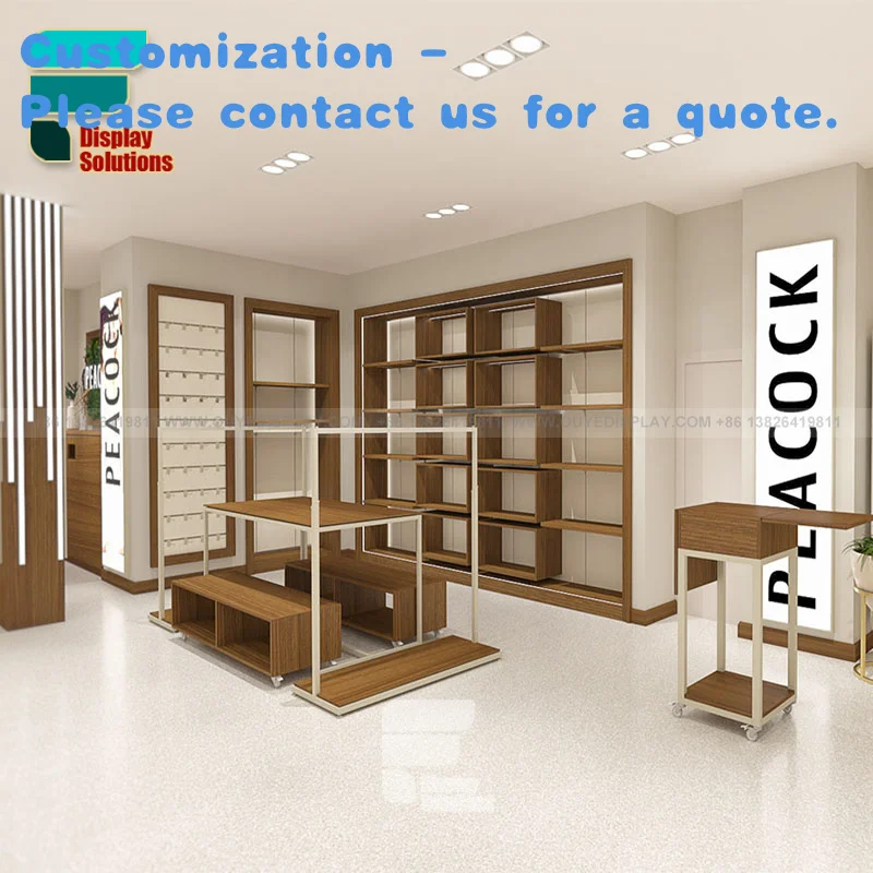 

custom.Handcrafted Boutique Apparel Display Stand Clothing Shop Accessories Metal Wooden Clothes Racks Stores