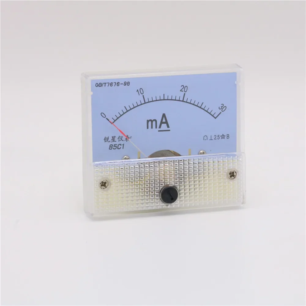 HAOJIAYI 30mA Ammeter Analog Amp Panel Meter Current HUA 85C1 DC 0-30mA for CO2 Laser Engraving Cutting Machine