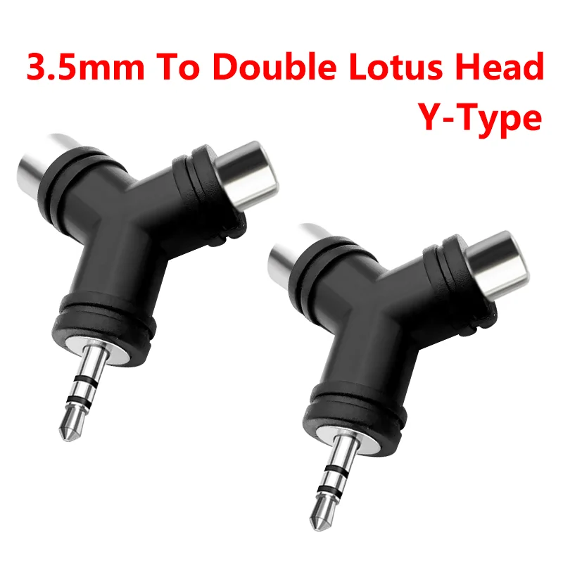 

5/20PCS 3.5mm Stereo Male To 2xRCA Female Y A/V Nickel Plated1/8" Female Y Splitter Audio Adapter Plug Adapter Jack Connector