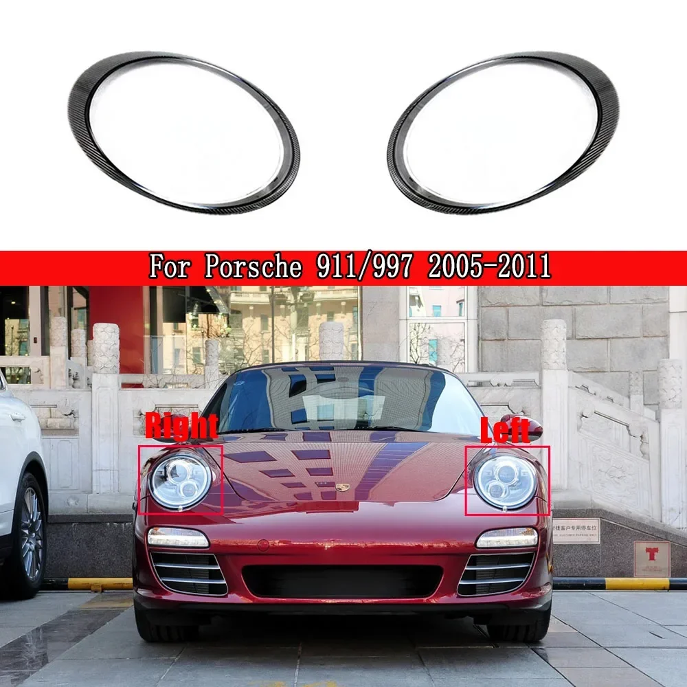 

Auto Head Light Case For Porsche 911/997 2005~2011 Front Lamp Shade Lamp Headlight Mask Shell Lampshade Cover Lens Glass