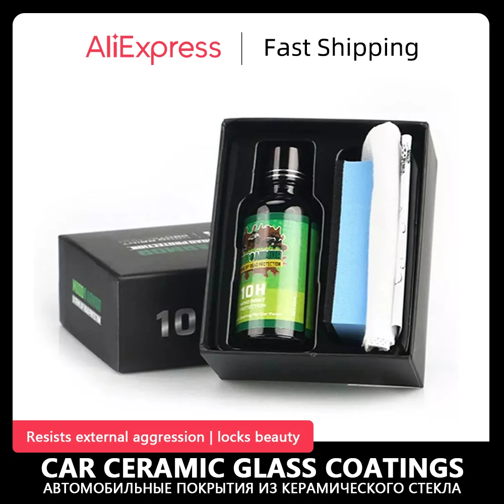 10H Liquid Glass Ceramic Automotive Coating Waterproof Nano Ceramic Car Paint Care Solution Scratch Resistant Super Hydrophobic