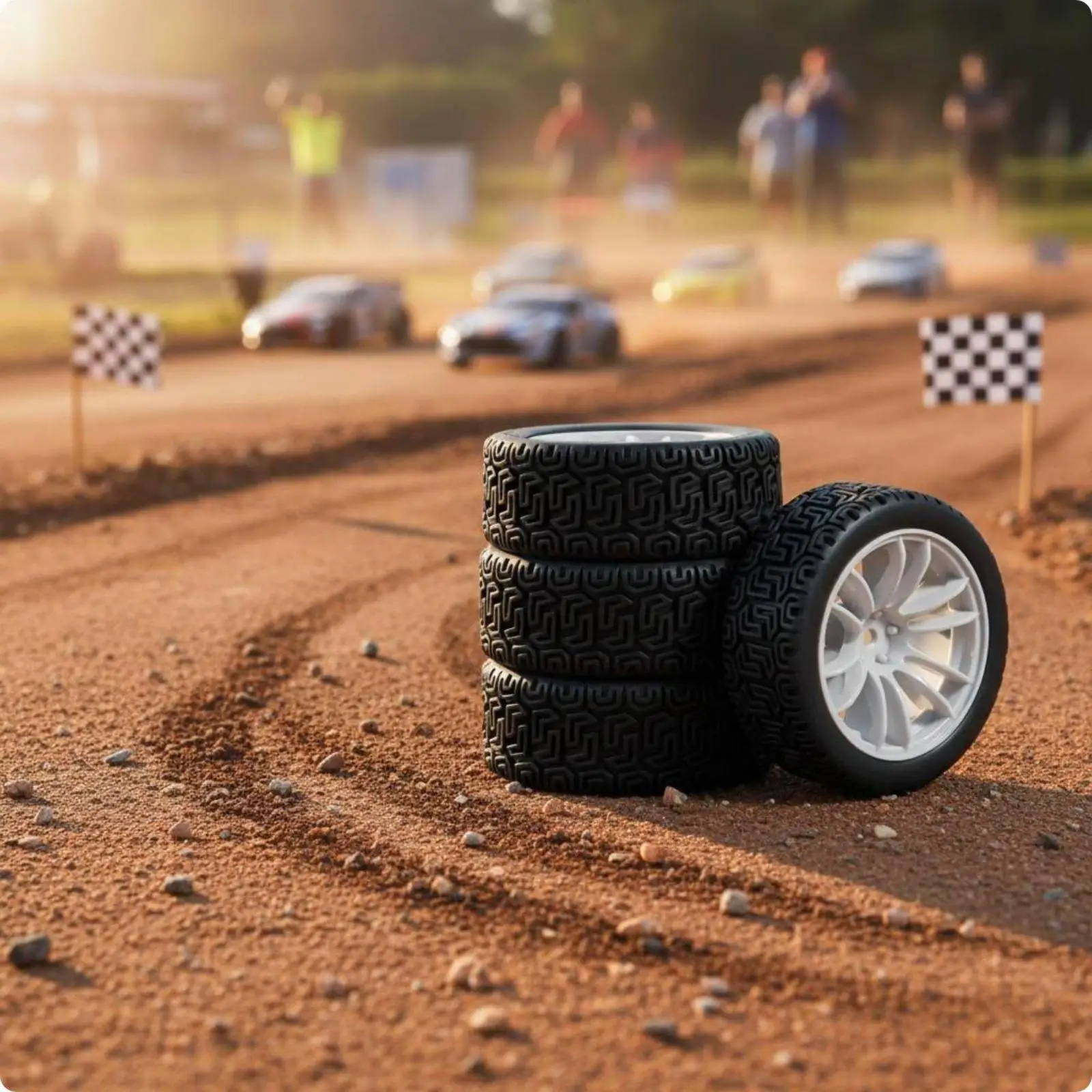 Off Road Vehicle Tire 12mm Hex RC Buggy Tire Maze Pattern Durable Rubber for 1/