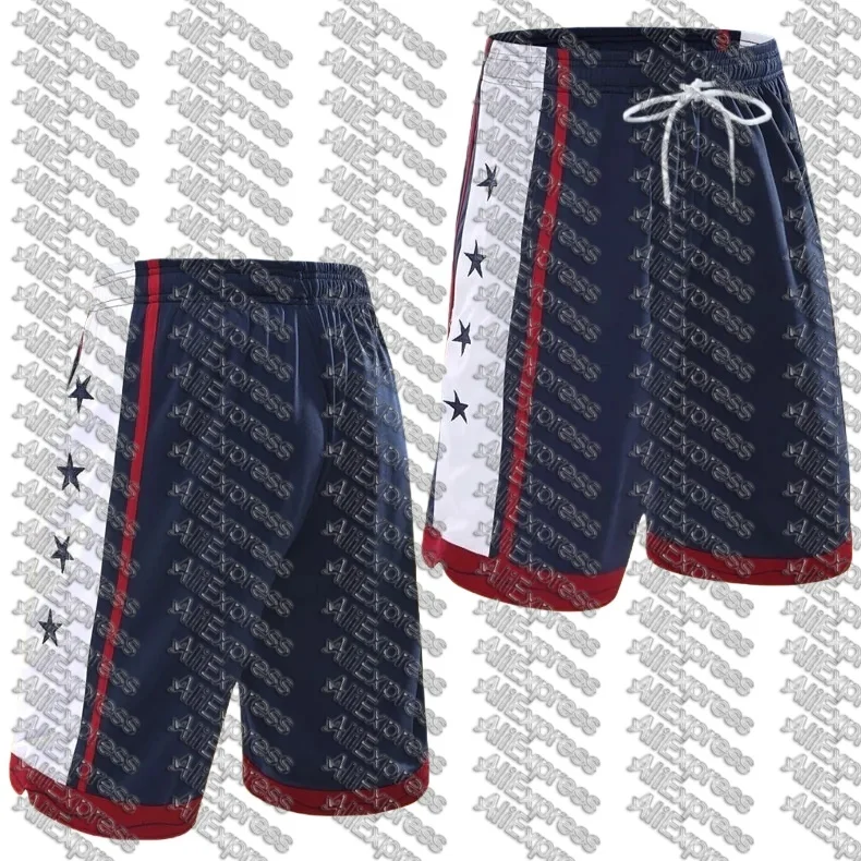 Fashion Men Large Loose Shorts Breathable Quick Drying 3D Printing Suitable for Running Fitness Basketball Sports Shorts Moto