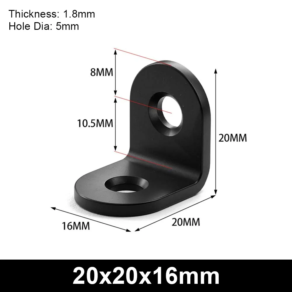 1Pcs New 90 Degree Angle Bracket Stainless Steel Holes Fixed Corner Stand L-shaped Mending Plate Furniture Hardware