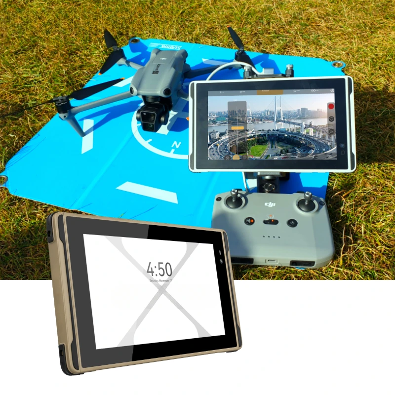 7000mAh Hot Selling 2600 Nits Sun Readable Shockproof IP68 Computer Android Rugged 8 + 128 7-inch Tablet for drones