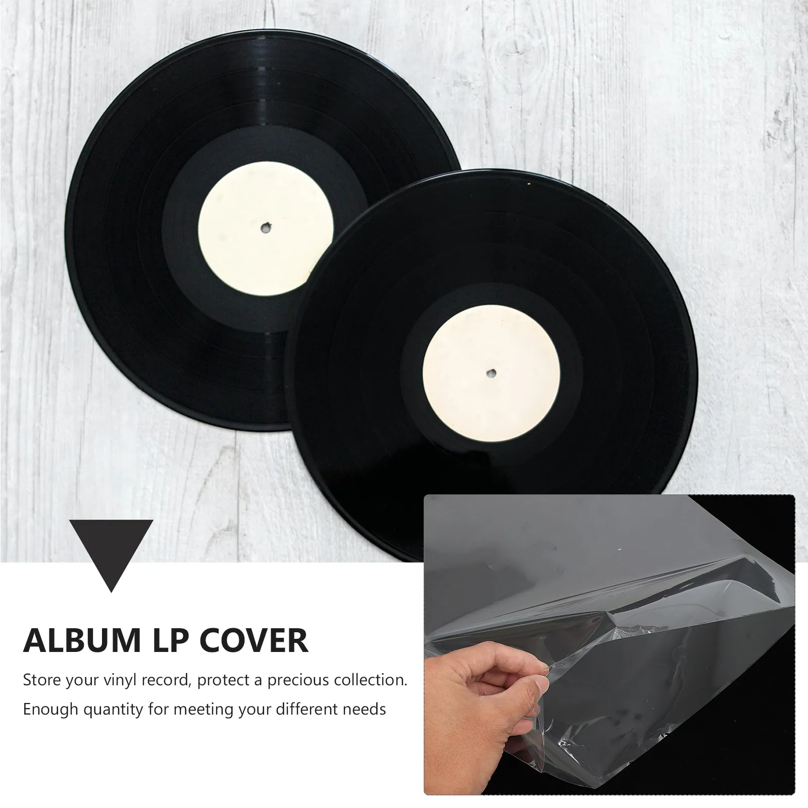 50Pcs Vinyl Record Album Sleeve Crystal Clear Outer Cover for 12Inch Protects Collection Dust Water Fingerprints Gift Idea