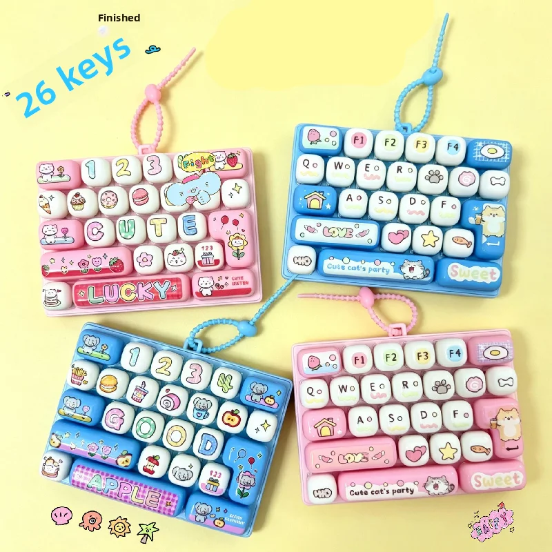 Cute 26 key stress reducing keyboard creative mechanical healing tool popular pendant small gift accessories
