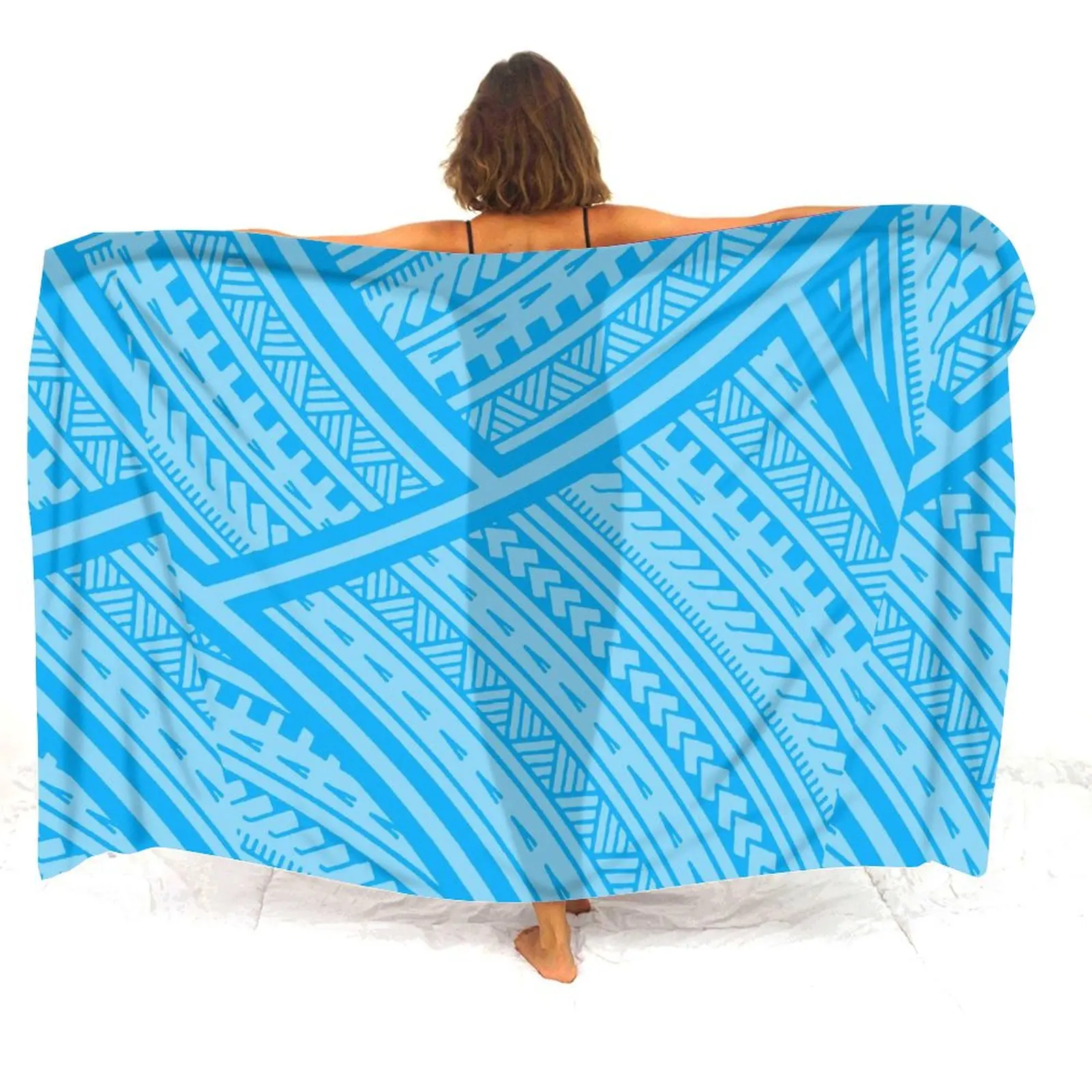 Ilha sarong feminino samoan bikini cover upsarongs praia envoltório polinésia personalizado impresso sarong sol-protetor roupas de praia