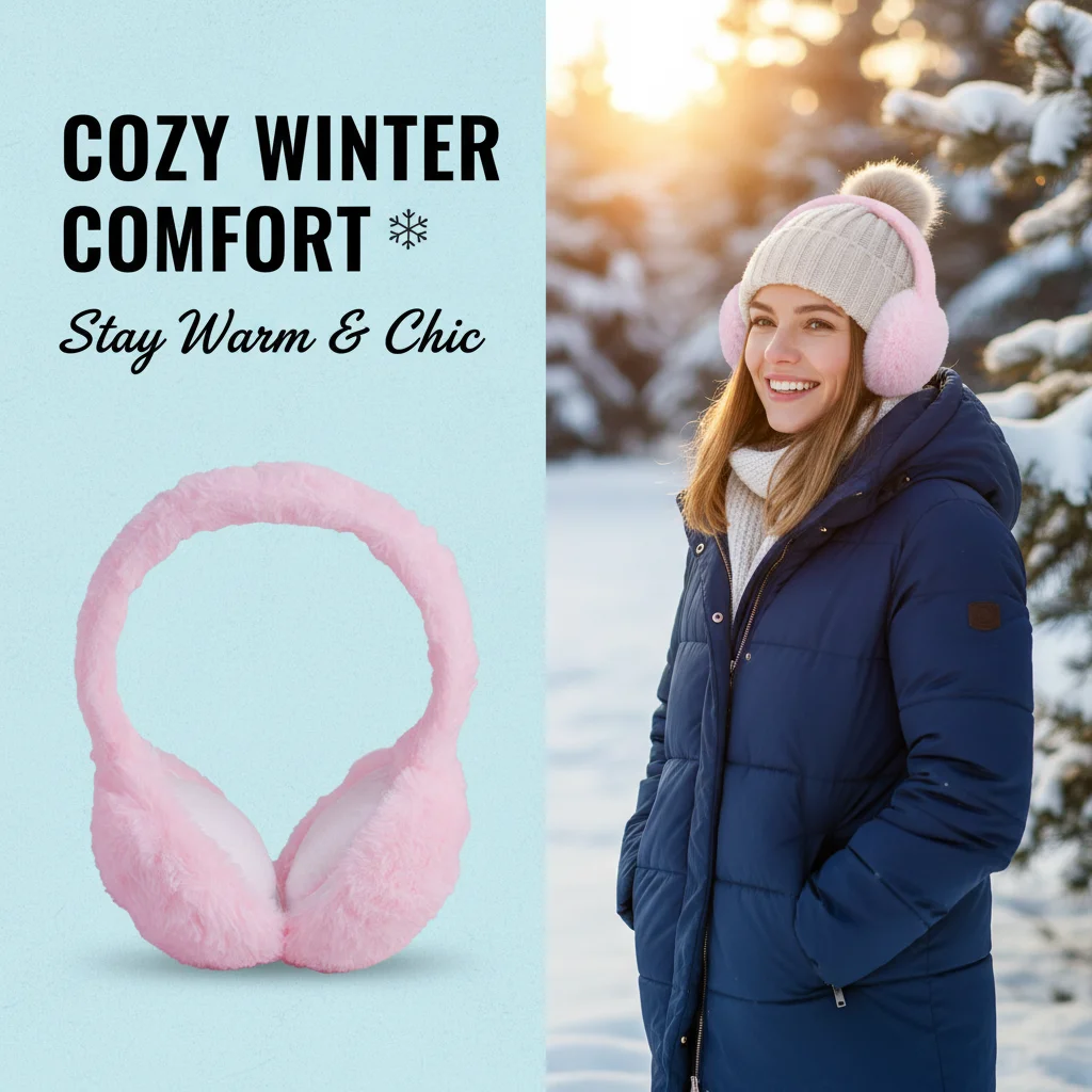 Soft Plush Ear Warmer Earmuffs Winter Warm Fashion Solid Color Earflap for Women Men Outdoor Cold Protection Ear-Muffs