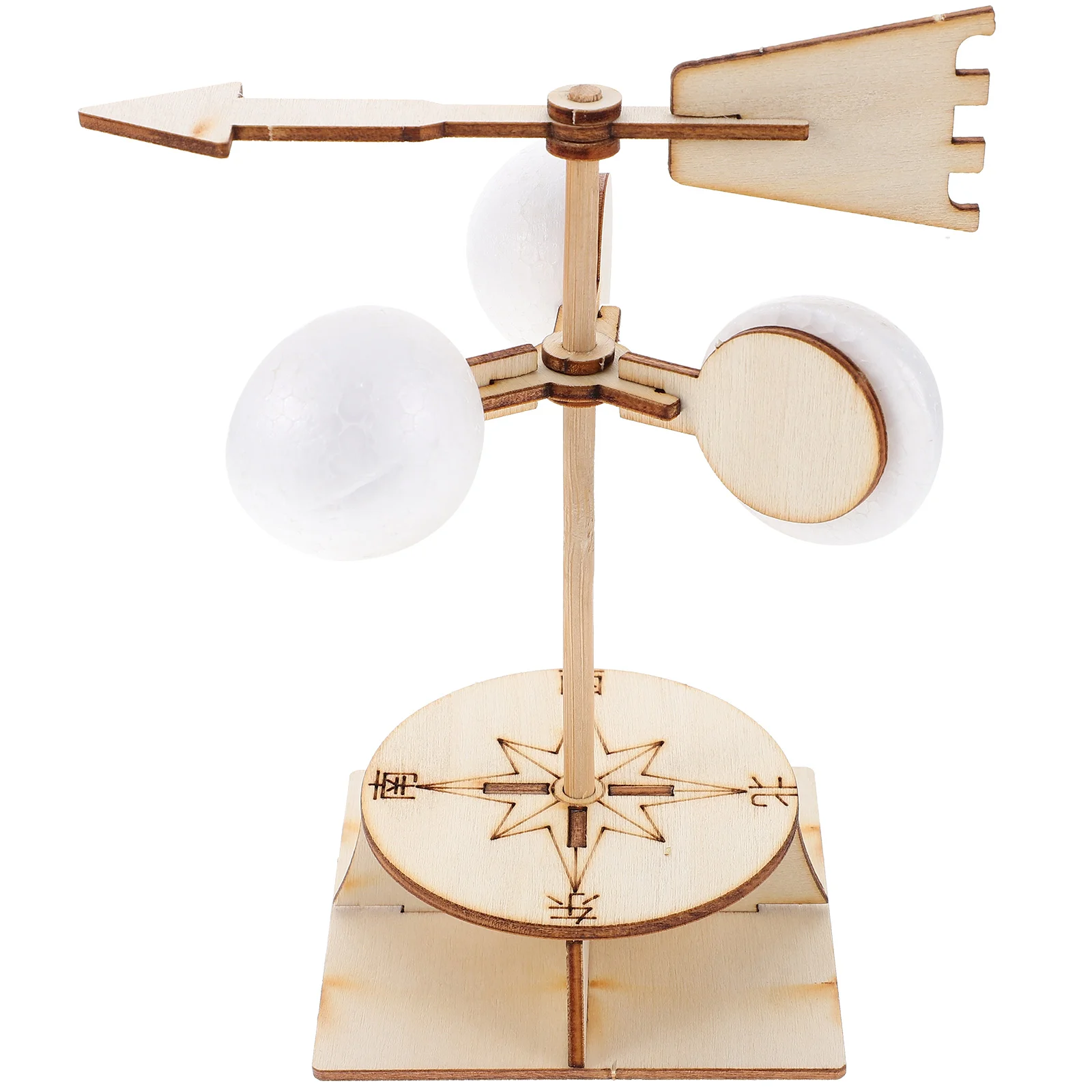 

Wind Vane Playthings Kids Educational Science Experiment Projects Wooden Assemble Toy Kit Teach Wind Direction Skills Safe