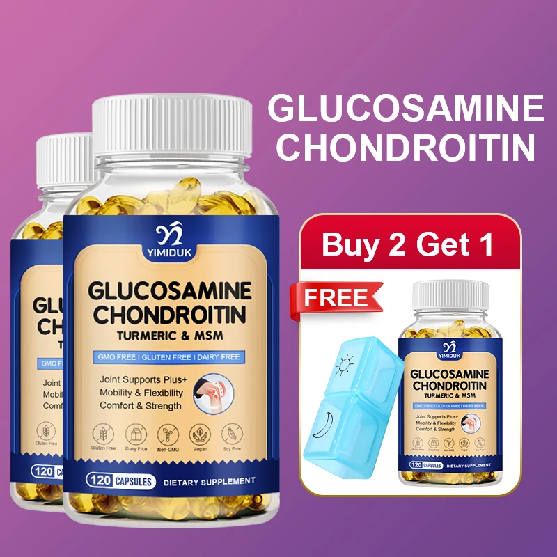 Advanced Joint Supplement, with Glucosamine, Chondroitin & Turmeric, Supports Joint Health, Flexibility, Lubrication & Vitality