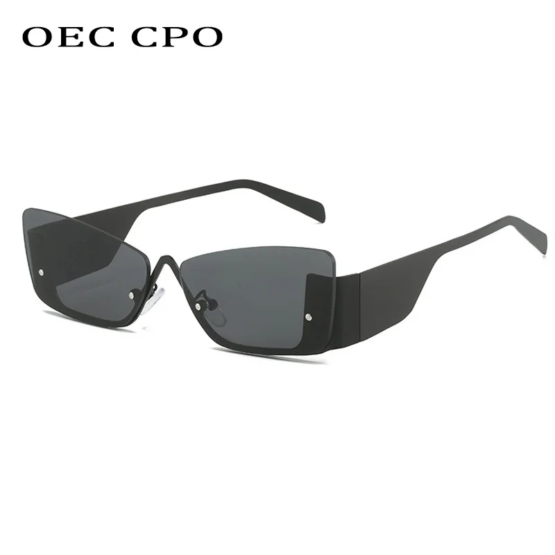 

OEC CPO Fashion Cat Eye Sunglasses Women Men New Rimless Sun Glasses For Men Brand Designer Eyeglasses Unisex UV400 Shade Oculos