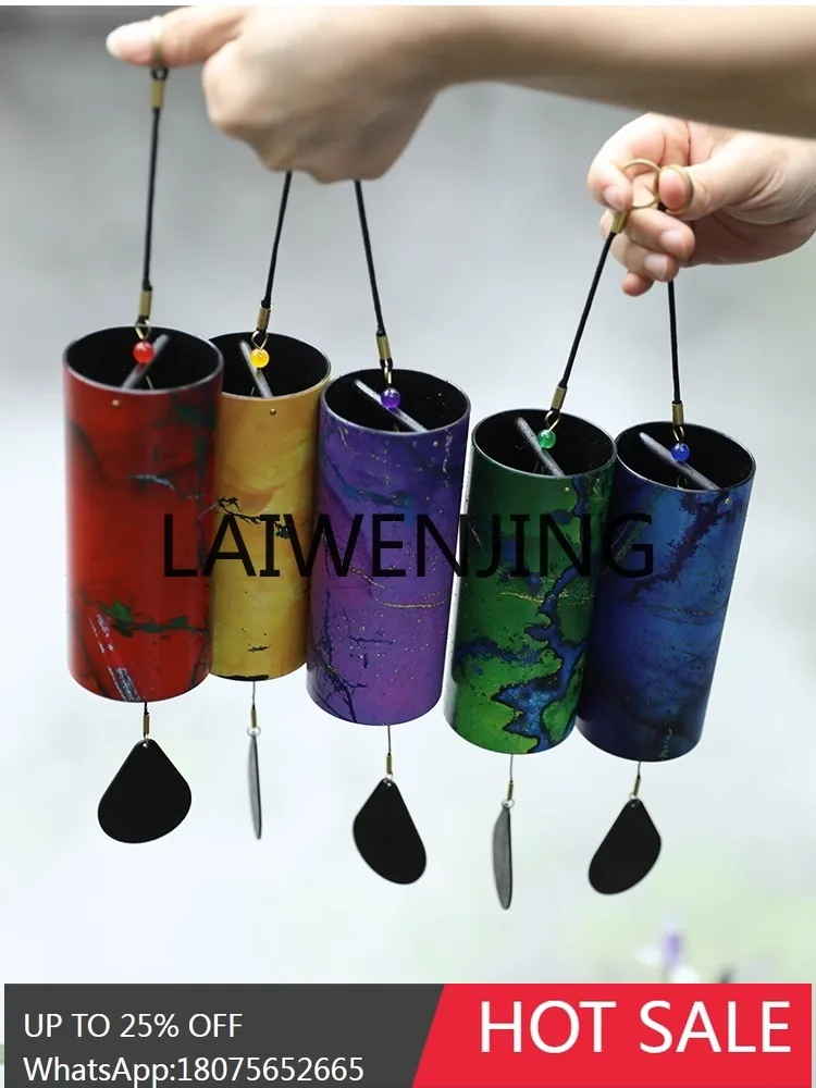 Wind Chimes Yoga Meditation Handbell Colorful Five-Color Chord Bell Balcony Ornaments Niche Musical Instruments