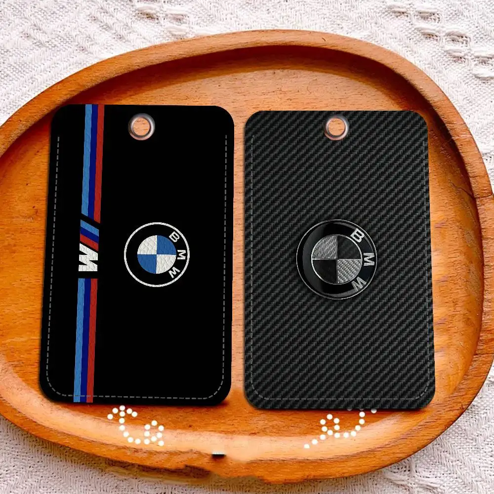 

Luxury Sport Car B-BMW 1Pc PU Leather Card Holder Keychain Key Ring Door Lock Access Tags ID Card Case Keychain Card