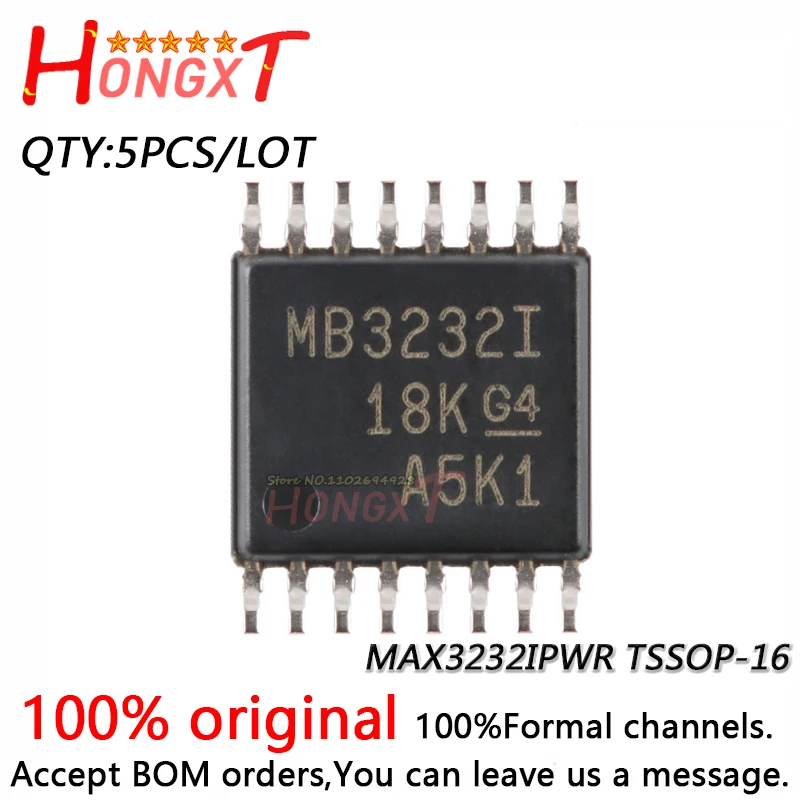 5PCS 100% NEW MAX3232IPWR TSSOP-16.Chipset