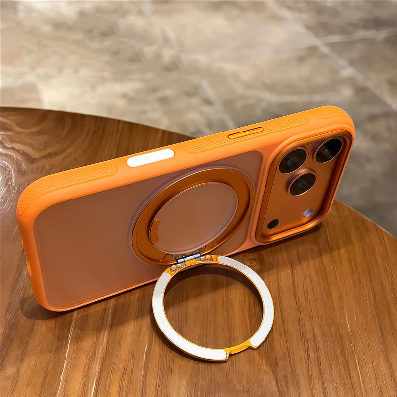 Picture 3: Magnetic Rotating Pivot Bracket For Magsafe Case For iPhone 17 17Pro 17Pro max Touch Control Camera Button Matte Hard Cover