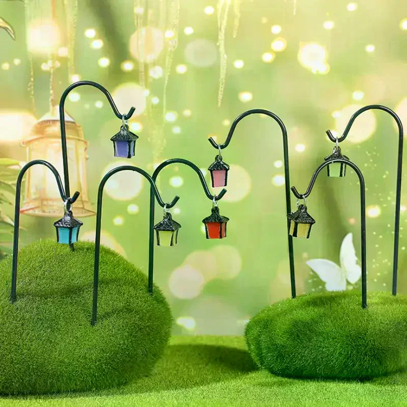 6Pcs Glow In The Dark Garden Stakes Mini Bonsai Decorations Luminous Ornaments for Party Craft Decor