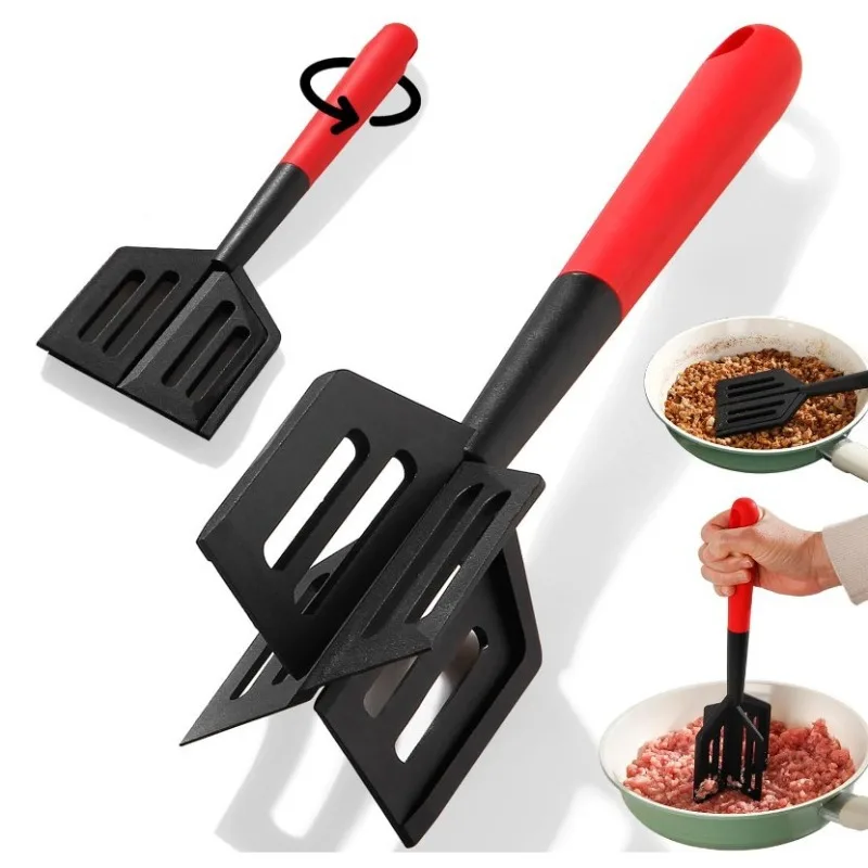 2-In-1 meat cutter and spatula, stir, stir, stir and mix mashed, ground beef