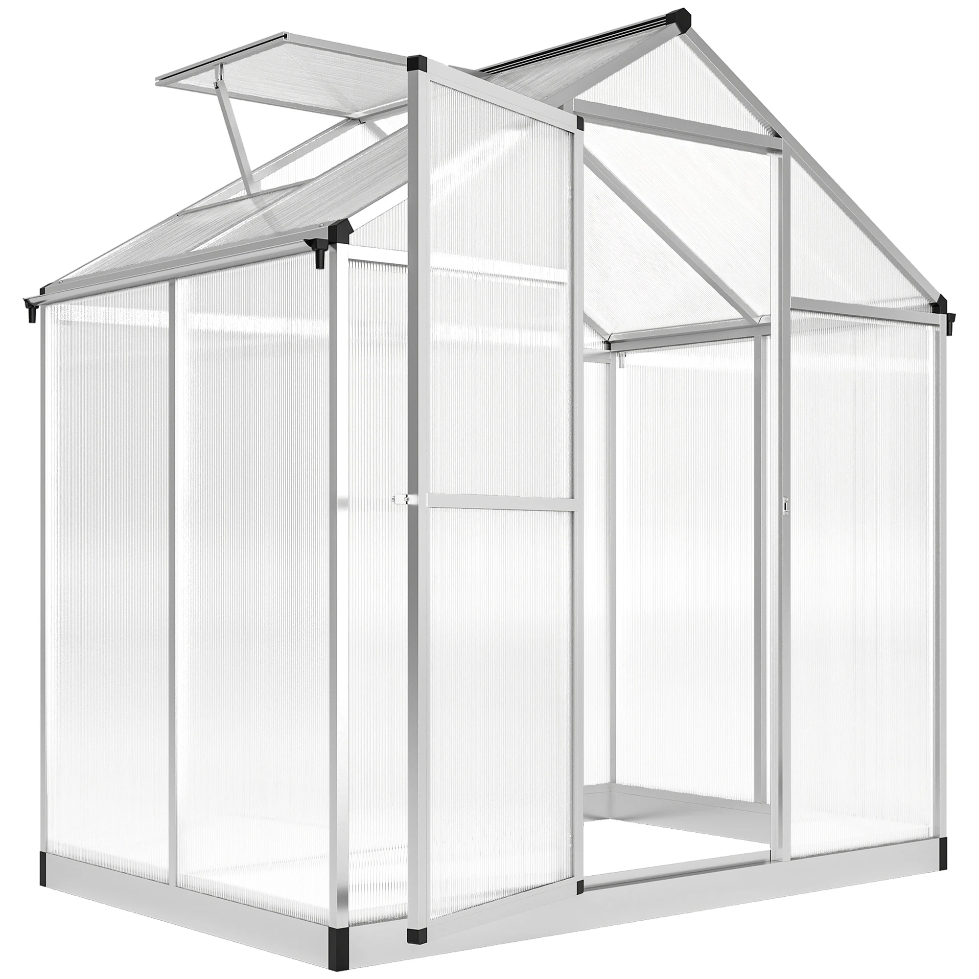 4' L x 6' W Stable Outdoor Walk-In Cold Frame Garden Greenhouse