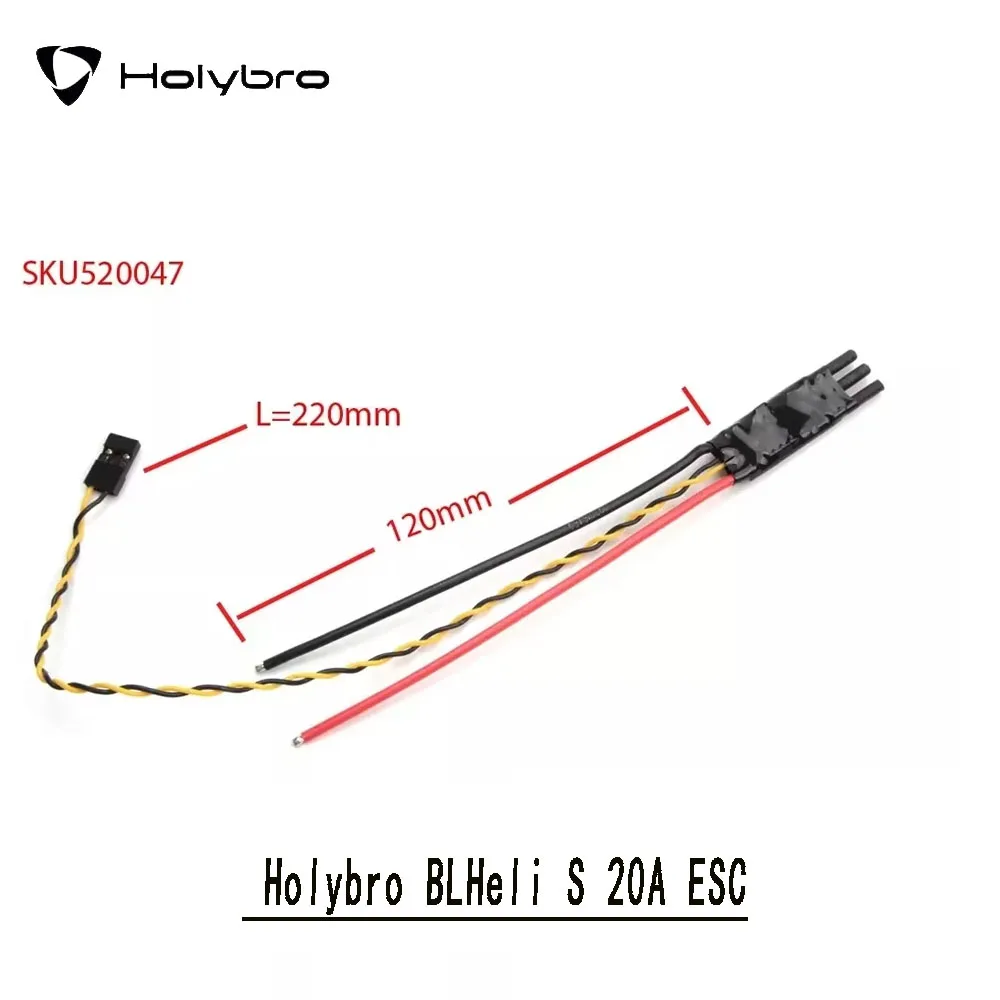 

Holybro BLHeli S 20A ESC 2-4S with EFM8BB21F16G MCU for S500 V2 FPV Drone RC Enthusiasts Stable Power Output