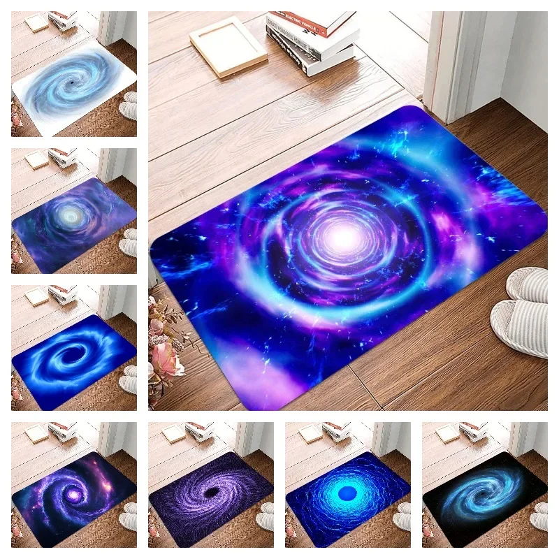 3D Vortex Non-Slip Waterproof Doormat Easy Clean Entrance Floor Mat Home Decor Durable Sci Fi Cool Fashionable and Beautiful