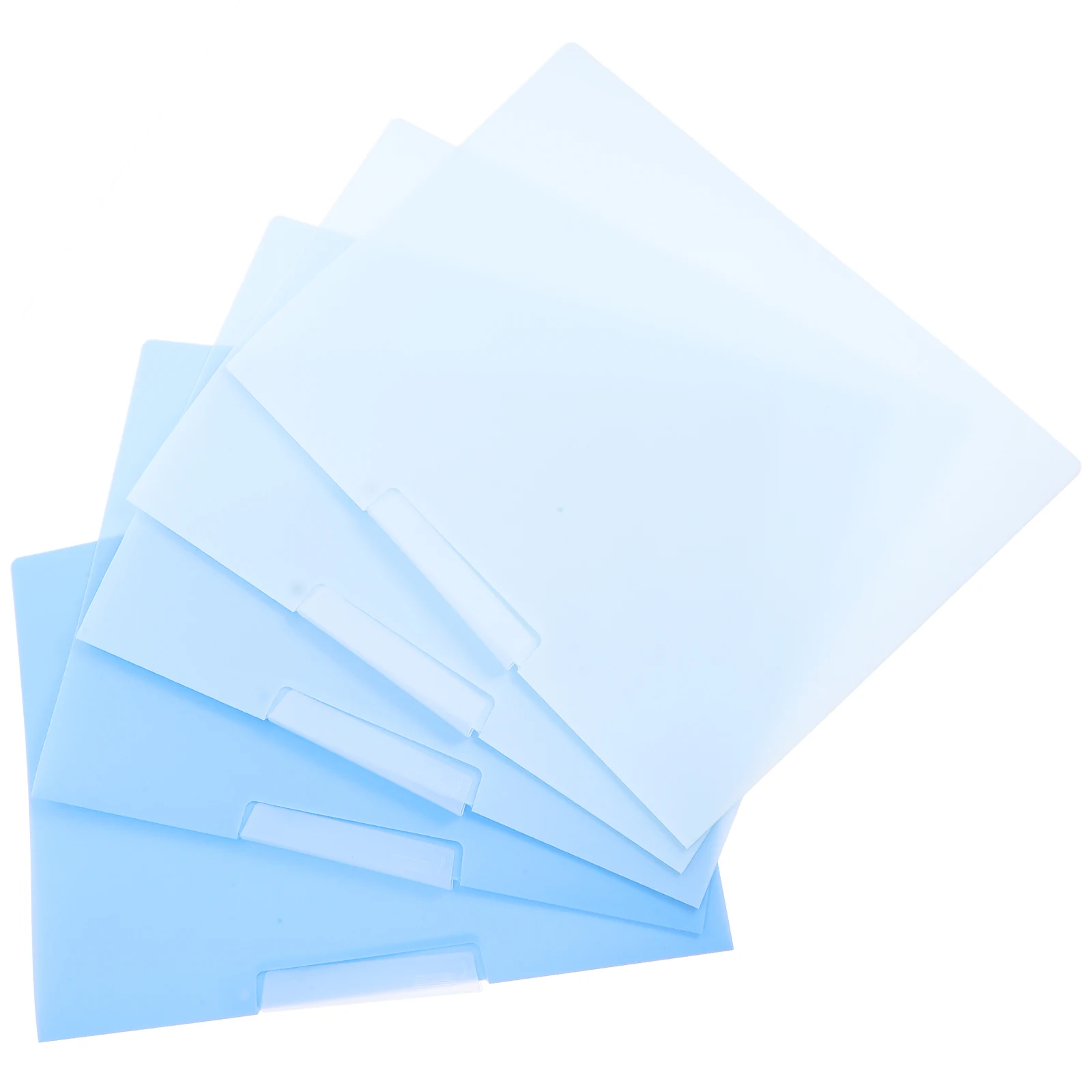 

5pcs Rotating File Folders Blue PP A4 Side Open Buckle Large Capacity Office School Organizer Notebook