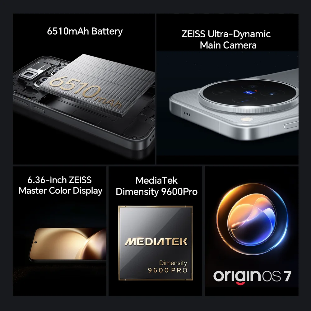 Chinese Version vivo X500 Pro 5G Smartphone 6.36‘’ 144Hz AMOLED Display MediaTek Dimensity 9600 Pro 90W Wired 40W Wireless NFC